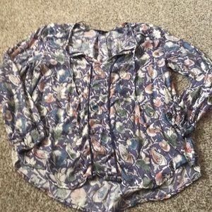 ⭐️NWOT! Lucky Brand Purple Floral Blouse Size M